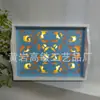 Bandeja de Luz LED Vazada com Padrão de Madeira Decoração Diária para Casa Acabamento Armazenamento