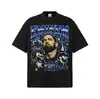 Primavera/Verano 2027 Eminem Algodón Puro Vintage Desgastado Streetwear Cuello Redondo Manga Corta Holgado Moda para Hombre