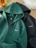 Moletom com Capuz para Homens e Mulheres, Primavera e Outono Americano Pesado Básico Versátil Cardigan com Zíper Jaqueta Nova de Inverno 2024