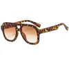 Nuevas Gafas de Sol Aviador de Doble Puente para Mujer Moda Europea Americana Estilo Callejero Geniales Modernas Montura Grande Gafas Retro de Personalidad para Hombre