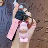 Corbata de cuello creativa con pegamento de gota, llavero colgante de oso, oso lindo, llavero para llave de coche, colgante para bolso, pequeño regalo al por mayor