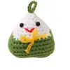 Pingente de Crochê Feito à Mão em Formato de Bolinho de Arroz Pegajoso de Alta Qualidade, um Acessório de Boneco Zongzi Estilo Desenho Animado para Bolsas durante o Festival do Barco-Dragão