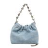 Bolsas para Mulheres Estilo Coreano Jeans Corrente Ombro Saco Balde 2025 Novo Design de Nicho Bolsa com Contas Bolsa Feminina