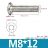 Tornillos de Acero Inoxidable 304 Biselados de Cabeza Hexagonal con Vaso Pernos Cabeza Plana Redonda Borde Biselado Accesorios para Muebles Tornillos M3M4M6