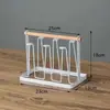 Estante para tazas estilo chino, estante de almacenamiento para tazas, estante colgante para tazas de vidrio, estante para tazas de té boca abajo, estante para vasos de agua de sala de estar