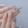 K9 net vermelho unha broca super flash branco pontiagudo fundo de cristal amor gordura decoração de unhas grande broca em forma de atacado
