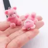 Pingente de Urso Fofo de Desenho Animado em Resina 3D Chaveiro DIY Feito à Mão Fivela de Bolsa Acessório para Pendurar