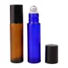 Frasco de óleo essencial cor de chá de 10ml frasco com fundo grosso e conta roll-on cor de chá frasco tubo cor de chá frasco de perfume frasco conta-gotas frasco tubo