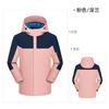Chaqueta Tres en Uno para Hombre y Mujer para Exterior, Ropa de Trabajo con Logotipo Impreso, Cortavientos e Impermeable, Chaqueta Gruesa de Terciopelo para Otoño e Invierno