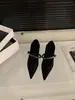 Zapatos de Mujer Chuyuji Mary Jane con Tacón Grueso y Punta Fina 2026 Nueva Colección Primavera Verano Francés Tacón Medio Ante Negro