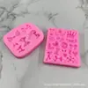 Molde de silicona de lazo de dibujos animados herramientas de azúcar para chocolate suministros para hornear pasteles venta al por mayor transfronteriza cocina hogar