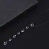 Colar Orvalho da Manhã Design de Nicho DIY Feito à Mão Cristal Transparente Contas Corrente de Pescoço Moda Contas Suspensas Corrente Clavicular