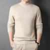 Nova transmissão ao vivo do TikTok Primavera e Outono Cor sólida Meia gola alta Suéter masculino Slim-fit Suéter masculino de base juvenil Roupas masculinas