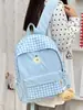 Mochila de cuadros fresca y sencilla para estudiantes de secundaria y preparatoria, gran capacidad, estilo coreano, diseño de nicho, mochila minimalista para el día a día