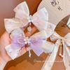 Acessórios de cabelo antigos para crianças Hanfu Headwear Little Girl Hairpin Bow Ribbon Princess Hairpin Side Clip Back Head Acessórios para o cabelo