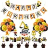 Set de Decoración para Fiesta de Cumpleaños Feliz Temática de Fresa Bandera de Cumpleaños Bandera para Pastel Decoraciones Espirales Suministros para Fiestas