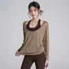 Roupa de Yoga para Mulheres, Nova Cobertura Esportiva de Corrida de Secagem Rápida para o Verão 2026, Camisa Fina de Manga Longa para Fitness Pilates para o Início do Outono