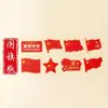 Adesivos de Coração para Dia Nacional Adesivos de Rosto Adesivos da Bandeira Vermelha Chinesa Suporte de Bandeira para Rosto Padrões Decorativos Adesivos de Mão de Coração para Alunos do Ensino Fundamental Sem Rastros