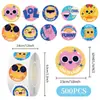 Rollo de Pegatinas Originales Transfronterizas Animales Niños Inglés Recompensa Manual Material Cinta Adhesiva Selladora Película