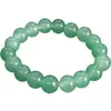 Pulsera de jade de piedra sintética de 10 mm pulsera de jade Dongling pulsera de jade esmeralda pulsera de jade Dongling verde arroz glutinoso hielo