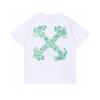 Camiseta de manga corta OW holgada de talla grande para amantes de las marcas de marea europeas y americanas de la generación del verano 2024