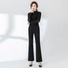 Net vermelho brilhante seda camisa inferior feminina malha fina chiffon top moda moda primavera e outono roupas slim fit all-matching