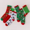 Meias de Natal Amazon Transfronteiriças Meia-Calça Outono e Inverno Aconchegantes e Quentes Desenho Animado Meias Longas 2026 Papai Noel Rena