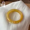 Pulsera de Jade Huanglong Natural, Pulsera de Jade Amarillo Tipo Hielo para Mujer, Jade Natural de Yunnan, Exquisita de Nicho Suministro para Transmisión en Vivo