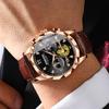 Binbang Nueva Serie Reloj de Cuarzo Multifuncional Reloj de Moda Versátil Cronógrafo de Seis Agujas Casual Trendy para Hombre Color Acero Tungsteno