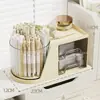 Organizador Rotativo de Pincéis de Maquiagem para Mesa, Caixa de Armazenamento de Cosméticos para Bancada de Maquiagem, Fabricante de Prateleira de Mesa para Batom