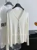 2026 Verano Seda de Mora Algodón Lana Botón Delgado Manga Larga Camiseta Mujer Simple Holgada Protección Solar Camisa Cárdigan Ropa Exterior