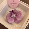 Presilha de Cabelo de Orquídea Phalaenopsis com Flores Artificiais, Presilha Lateral de Flor, Acessório de Cabelo para Mulheres, Estilo de Feriado, Fresco e Doce, Versátil