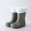 Botas de Lluvia Cálidas para Niños 2026 Nuevo Invierno Súper Ligeras de Media Caña Antideslizantes Suaves Botas de Lluvia para Niños Niñas Bebés Zapatos de Agua