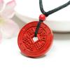 Collar con Colgante de Paz de Cinabrio Personalizado Moneda de Cobre Accesorio Fábrica Mayorista S205154