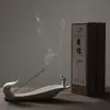 Novo Incensário Zen de Porcelana Branca de Dehua Transfronteiriço Lótus Criativo Incenso de Fio Cerimônia do Chá Decoração para Casa Presente Original
