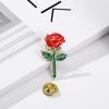 Un Pequeño Broche de Rosa, Insignia Metálica Linda, Pin Creativo, Accesorios para Bolsos, Ramillete, Regalo de San Valentín