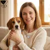Knn-107 Collar con Colgante de Corazón para Perro Mascota Cadena para Clavícula Femenina Dibujos Animados Joyería Europea y Americana Diseño de Nicho de Gama Alta
