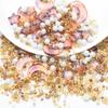 Série Nova Cor Transfronteiriça Contas de Luz Estrela Lua Contas de Arroz Conjunto Combinado Acessórios para Joias Brincos Pulseira Colar DIY