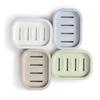 Jabonera Color Escandinavo Simple Jabonera de Viaje con Tapa Estilo Japonés Baño Portátil Caja de Jabón de Doble Capa con Drenaje