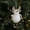 Decoración Navideña Colgante Adorno para Árbol de Navidad Muñeco Blanco de Felpa Producto Nuevo Transfronterizo Luz Colgante Decoración Navideña Lujo