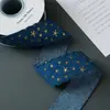 Tecido Jeans Vintage com Renda de Fita Estrela Tridimensional Borda de Gancho Tendência Fita Jeans com Textura Acessórios de Roupa DIY