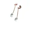 Pendientes de botón con delfín chapado en 925 incrustados para mujer, imitación de cristal, calcedonia blanca de hielo, cuadrados de lujo, retro, elegantes