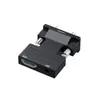 Adaptador Convertidor HDMI Hembra a VGA Macho con Audio para Proyector HD, Pantalla de Computadora, Decodificador HDMI