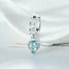 Nuevo pendiente de botón de oreja con pasador recto de colgante de corazón de iris de Iris Heart Henson, joyería para piercing de hueso de oreja con varilla de aleación de titanio