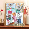Zootopia Pintura al Óleo Digital DIY Colorear Personaje de Película Animada Judy Nick Pintura Decorativa Acrílica Hecha a Mano