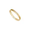 Pulsera de acero de titanio de doble capa con círculo hueco de diamante y diseño de ola para mujer, con cierre de hebilla de taladro, no se decolora, venta al por mayor de fabricantes