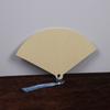 Mini Abanico en Blanco con Asa Integrada, Superficie de Abanico Engrosada Portátil para Caligrafía y Pintura, Abanico Pequeño para Uso Personal, Abanico Barnizado