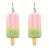 5 colores 15 * 42 mm resina diy pequeños accesorios degradado paleta grande encanto colgante joyería colgante