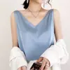 Moda Verão 2025 Transfronteiriça Nova Camisola Feminina, Top Cropped Curto para Usar por Cima, Peça Versátil para Usar por Dentro e por Fora, Top Sexy de Seda de Gelo