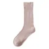 Calcetines de Hielo para Mujer, Calcetines Finos de Verano hasta la Pantorrilla, Calcetines Blancos Holgados de Malla Transpirable, Calcetines de Encaje de Cristal Frescos para Verano